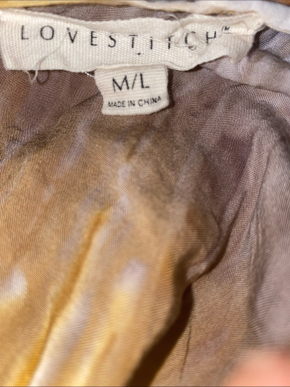 lovestitch Multicolor Tie-Dye V-Neck Maxi Slip Dress - Picture 10 of 10